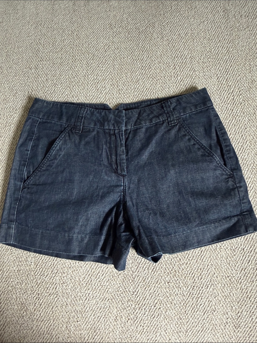 LOFT Dark Blue Denim Casual Riviera Shorts